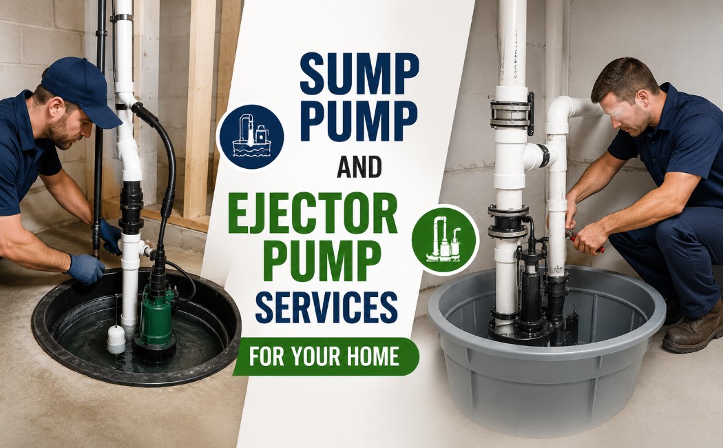 Sump pump and ejector pump services for residential homes