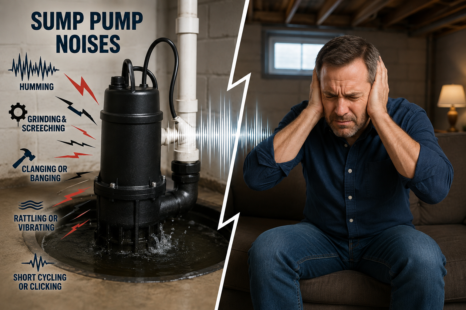 domeowner-disturbed-by-loud-sump-pump-noises-while-humming-grinding-rattling-and-banging-sounds-come-from-a-basement-sump-pump