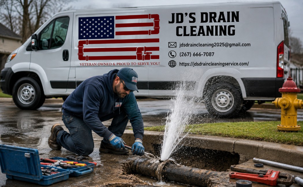 Expert water line repair or pipe replacement service by JD's Drain Cleaning Service